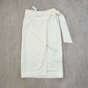 NWT Karen Millen Linen Wrap Skirt 10